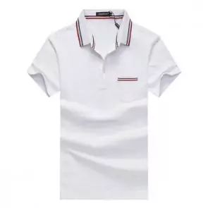 shark hommes t-shirt polo shirt summer lapel pure color white pocket white